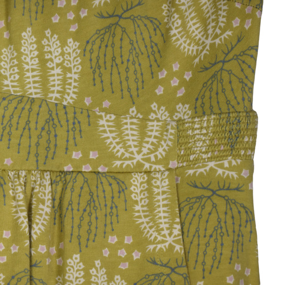 Boden Sheath Dress Womens Size 10 Regular Green Floral Stars Cotton Blend Pocket - Picture 8 of 10